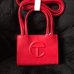 RARE TELFAR SMALL SHOPPING BAG (RED)